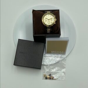 Michael Kors Gold Tortoise Shell Chronograph Women’s  Watch